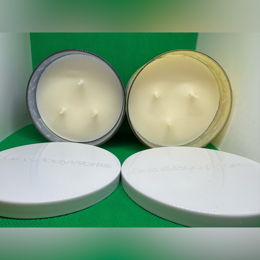 Limoncello & Unicorn Sprinkles / PB&J Ice Cream Set of 2 BBW 3-Wick Candles NWT - Picture 3 of 5